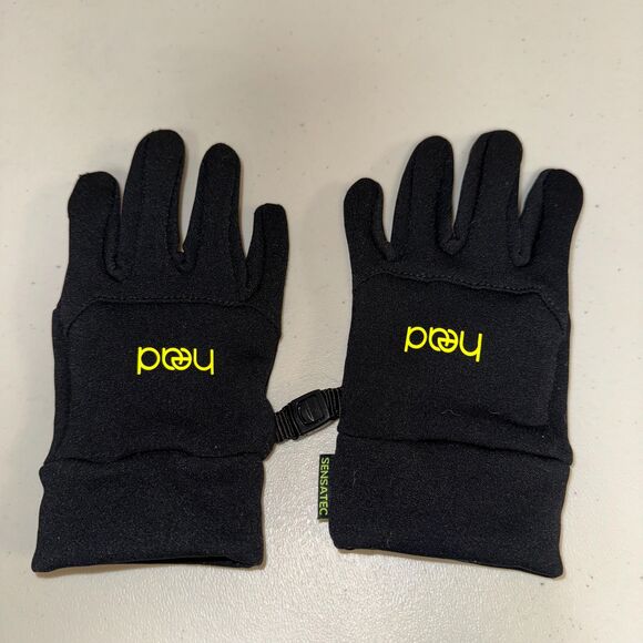 Black Fleece Gloves Kid’s Large Snow Ski Unisex Warm Winter Lightweight - Picture 1 of 9